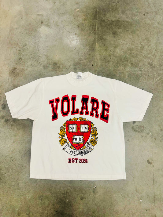 WHITE VOLARE HARVARD TEE